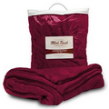 Mink Touch Luxury Blanket 50"X60"-- Burgundy -- (Embroidered) ***FREE RUSH***